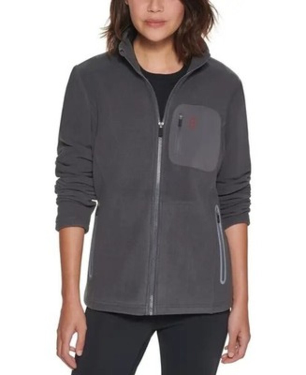 BASS OUTDOOR Highline Trail Full Zip Fleece Jacket Women's XL Ultimate Gray L/S